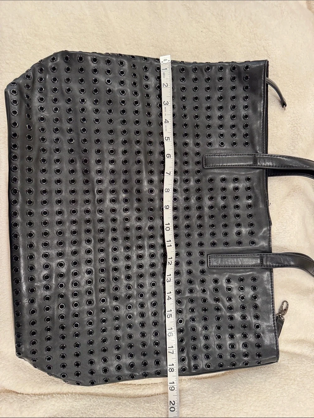 Black Studded Tote Bag - Classic Everyday Carry
